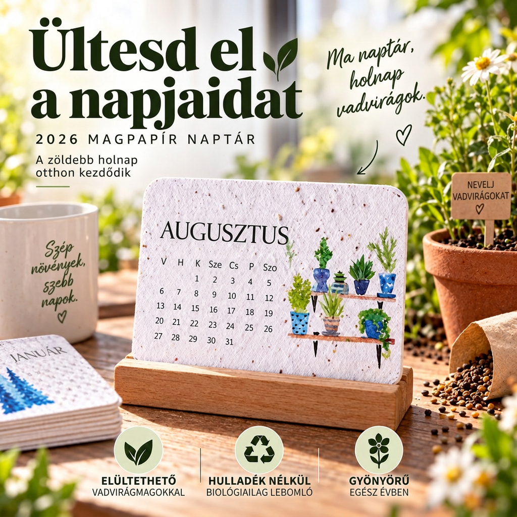 🪻 Elültethető „Timeless” magpapír naptár 2027