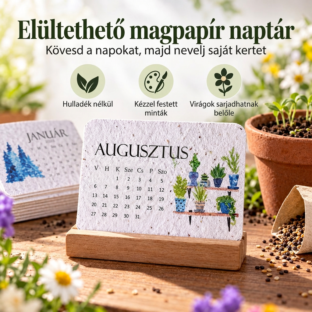🪻 Elültethető „Timeless” magpapír naptár 2027