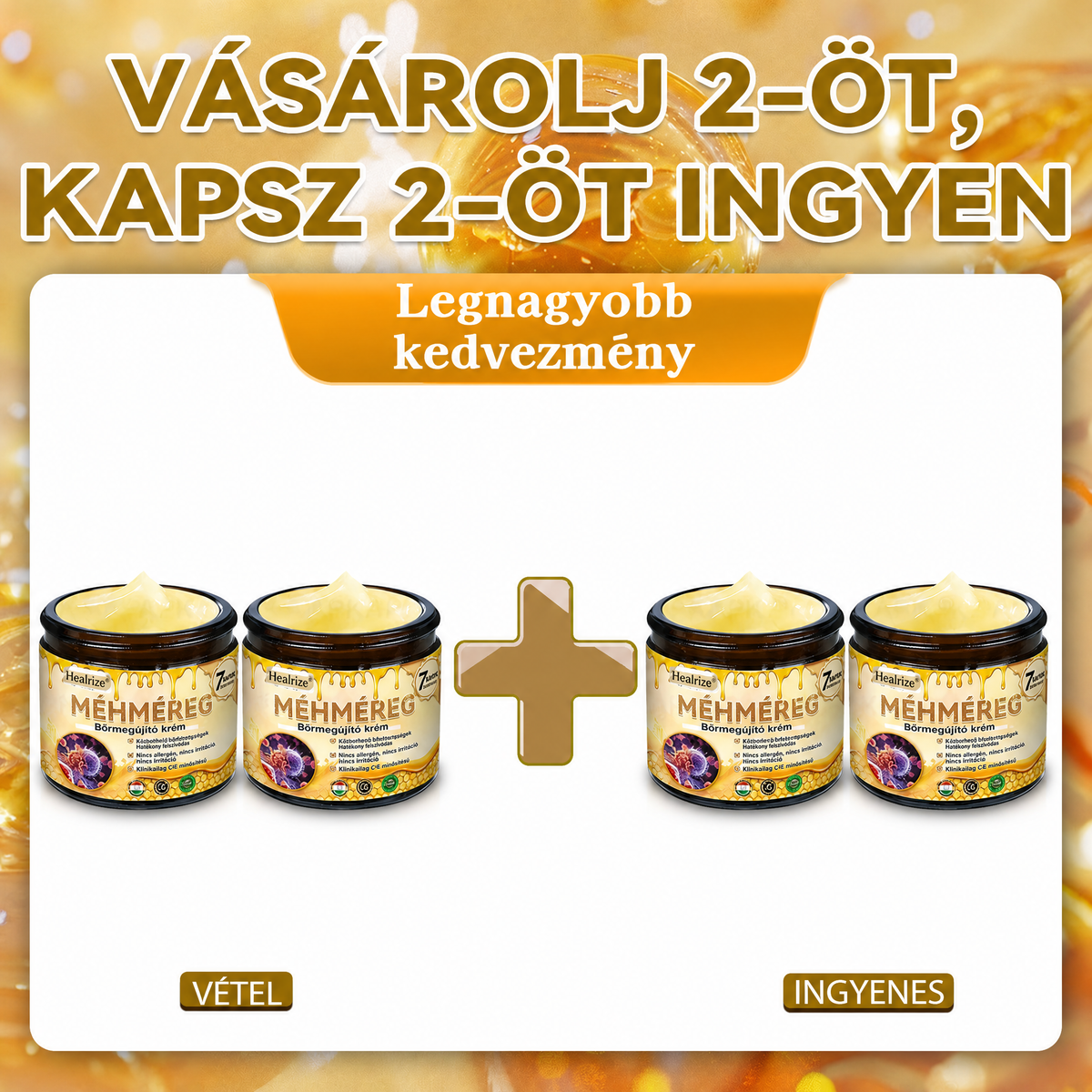 🐝🫎 𝐇𝐞𝐚𝐥𝐫𝐢𝐳𝐞® Méhméreg Komplex Arckrém – A természetes bőrápolás új generációja hidratáltabb, simább és ragyogóbb bőrért 🌿✨