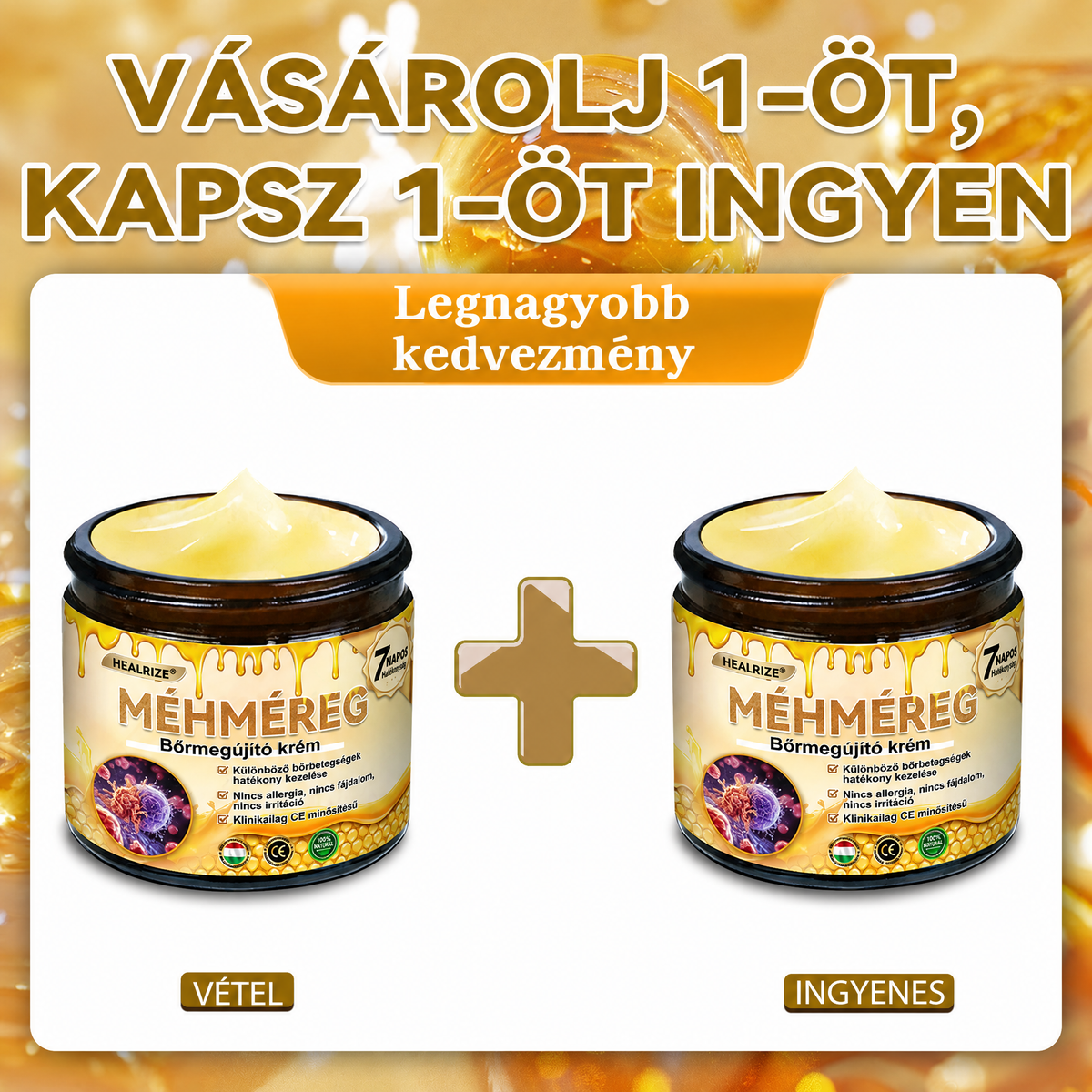 🐝🫎 𝐇𝐞𝐚𝐥𝐫𝐢𝐳𝐞® Méhméreg Komplex Arckrém – A természetes bőrápolás új generációja hidratáltabb, simább és ragyogóbb bőrért 🌿✨