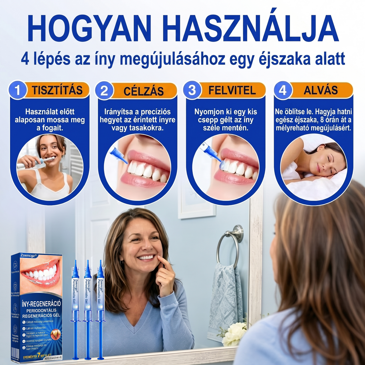 Zoencgz® 👅🍹 Antibakteriális ínyregeneráló gél | Látható eredmények már 7 nap alatt