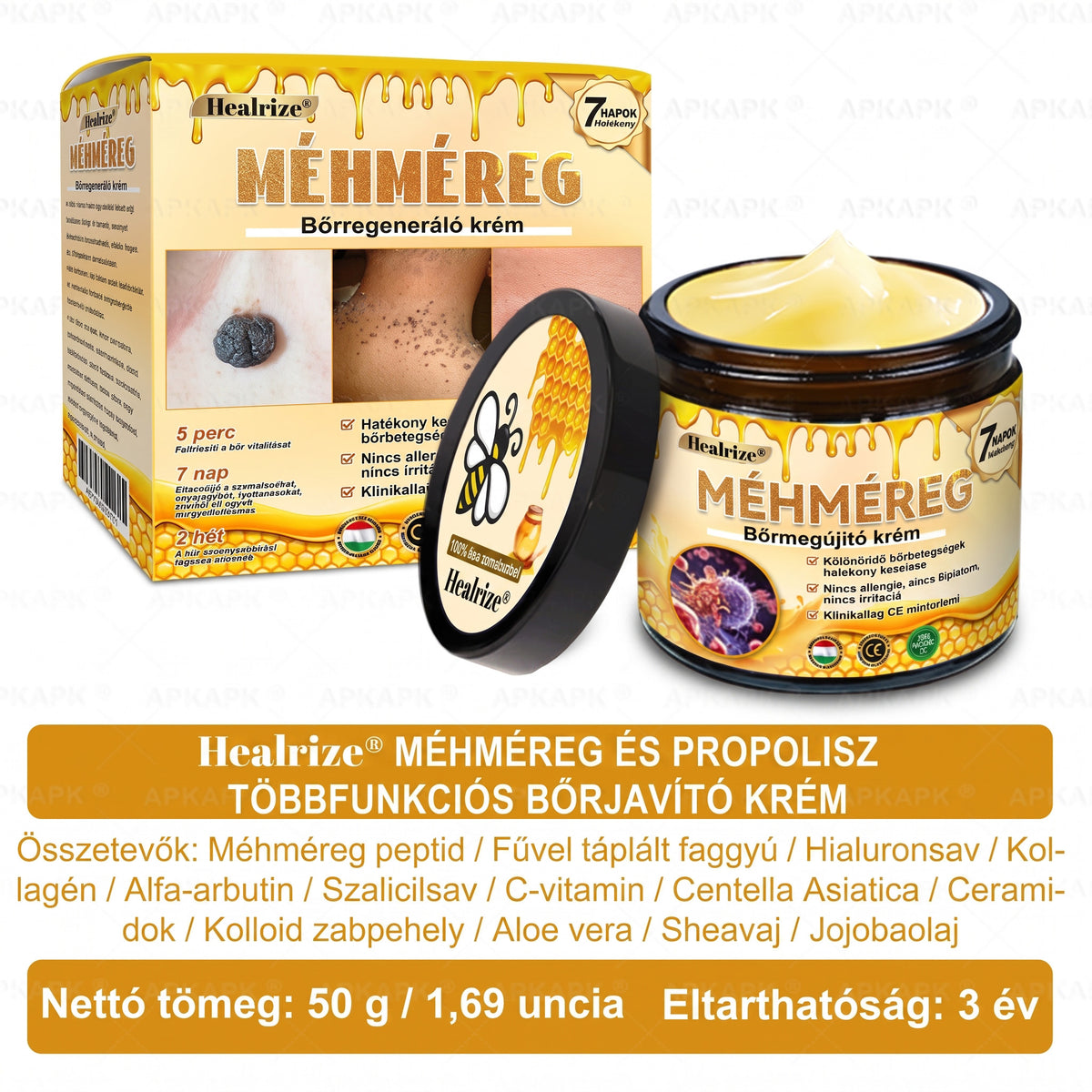 🐝🫎 𝐇𝐞𝐚𝐥𝐫𝐢𝐳𝐞® Méhméreg Komplex Arckrém – A természetes bőrápolás új generációja hidratáltabb, simább és ragyogóbb bőrért 🌿✨