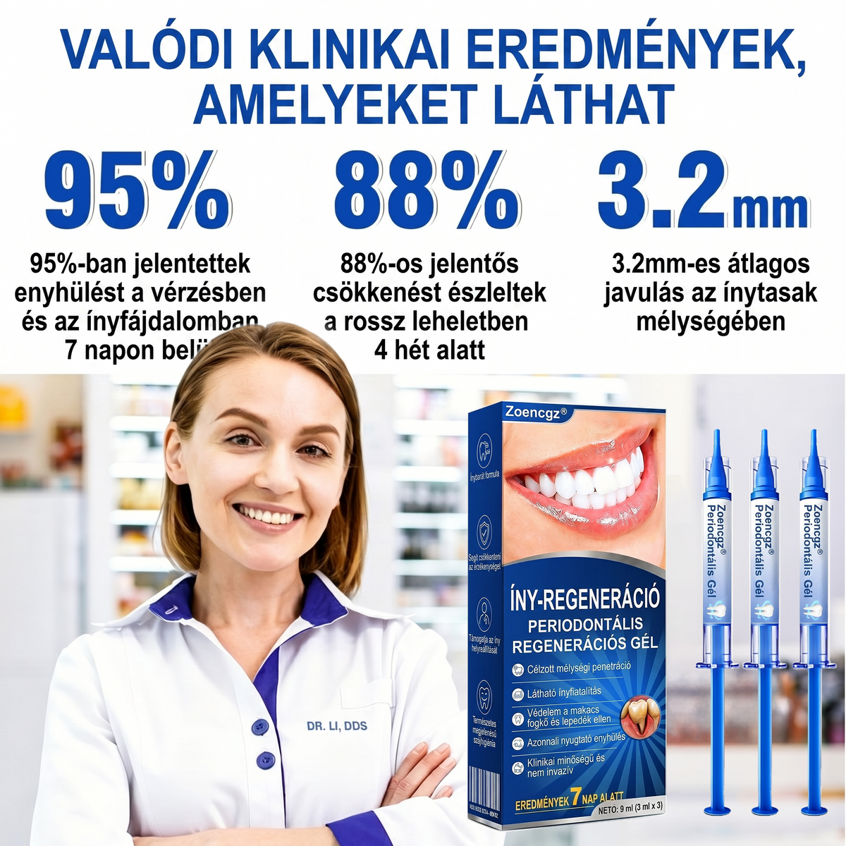 Zoencgz® 👅🍹 Antibakteriális ínyregeneráló gél | Látható eredmények már 7 nap alatt
